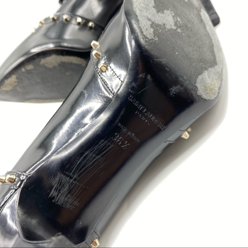 Saint Laurent Black Studded Heels - Picture 7 of 10